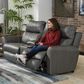 Catnapper Fredda Power Reclining Console Loveseat with Power Headrest in Anthracite, , large