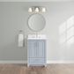 37B Lucerne 24" Single Bathroom Vanity Cabinet in Soft Blue with Marble Top and Backsplash, , large