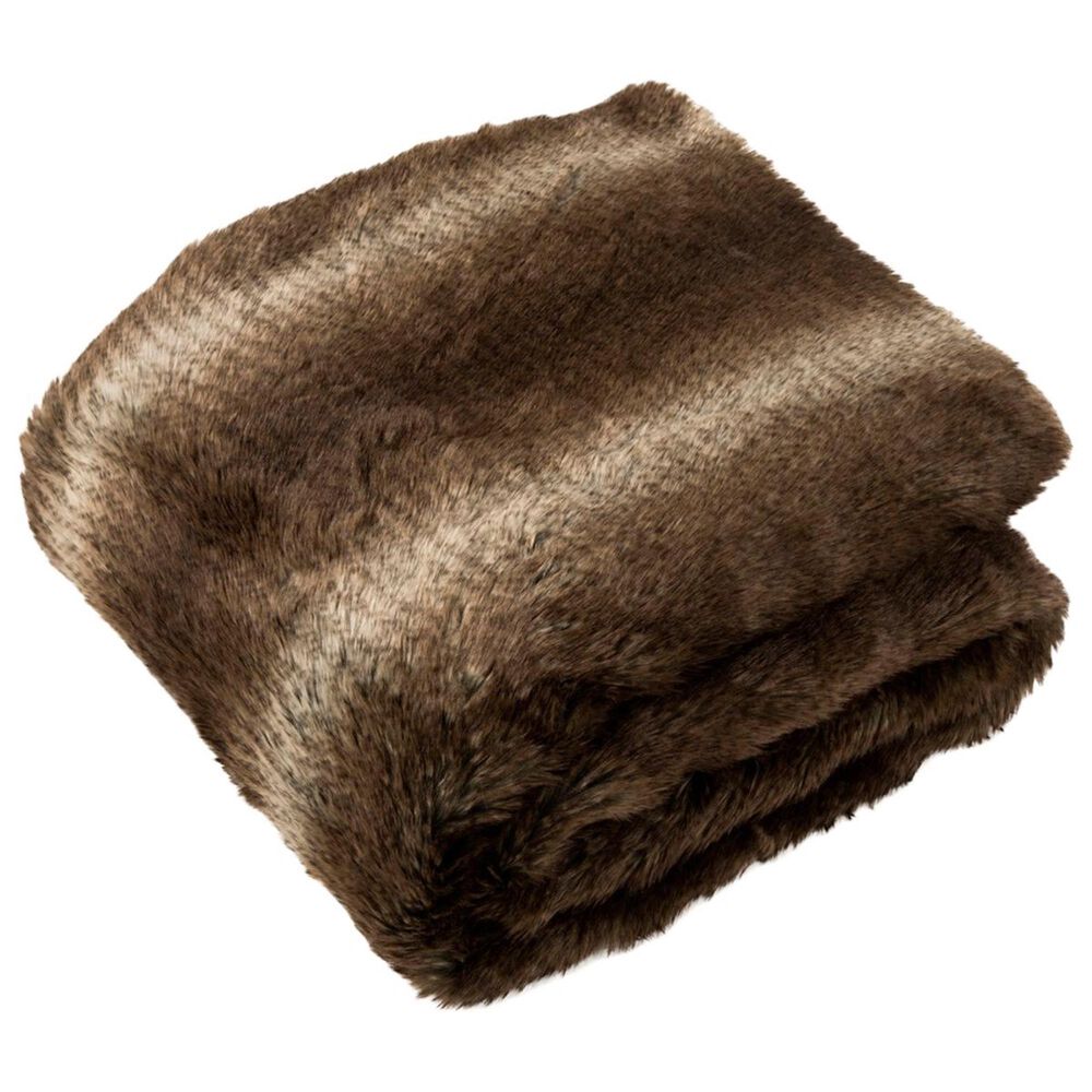 Safavieh Faux Luxe Queen Throw in Chocolate, , large