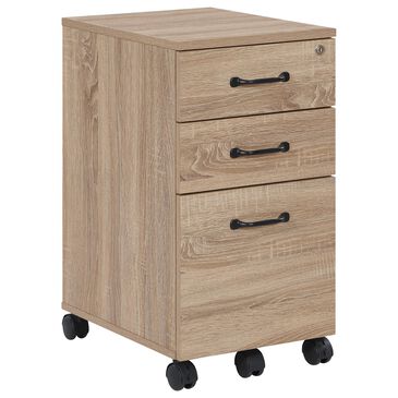 Valor Living Ace 3-Drawer Mobile File in River Oak, , large