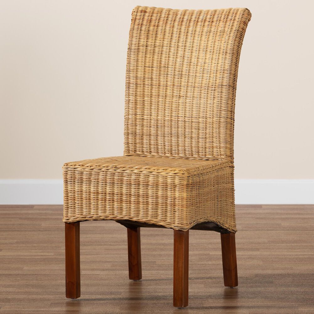 Baxton Studio Shamara Side Chair in Natural Brown and Walnut Brown, , large