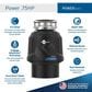 InSinkerator Power 3/4 HP Garbage Disposal in Black, , large