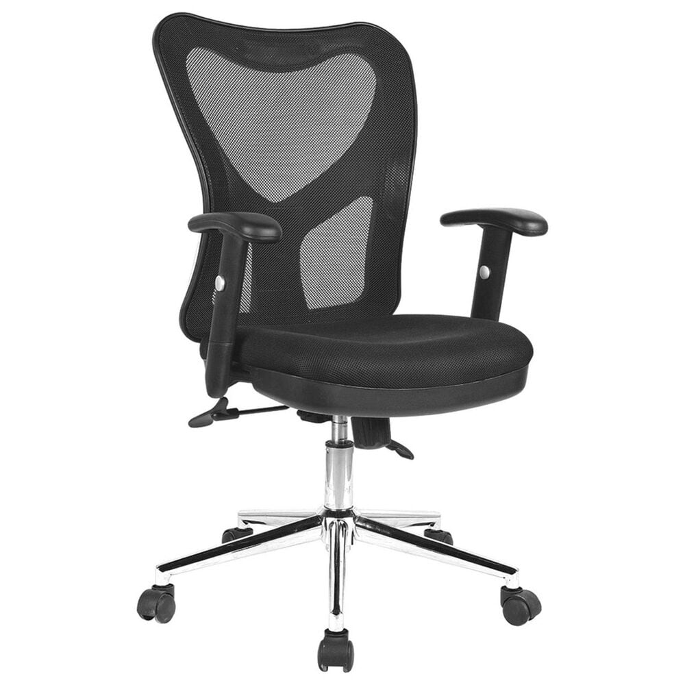 Rta Products Llc High Back Mesh Office Chair With Chrome Base in Black, , large
