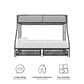 DHP Jaxon Twin over Full Bunk Bed with 2 Storage Drawers in Black, , large