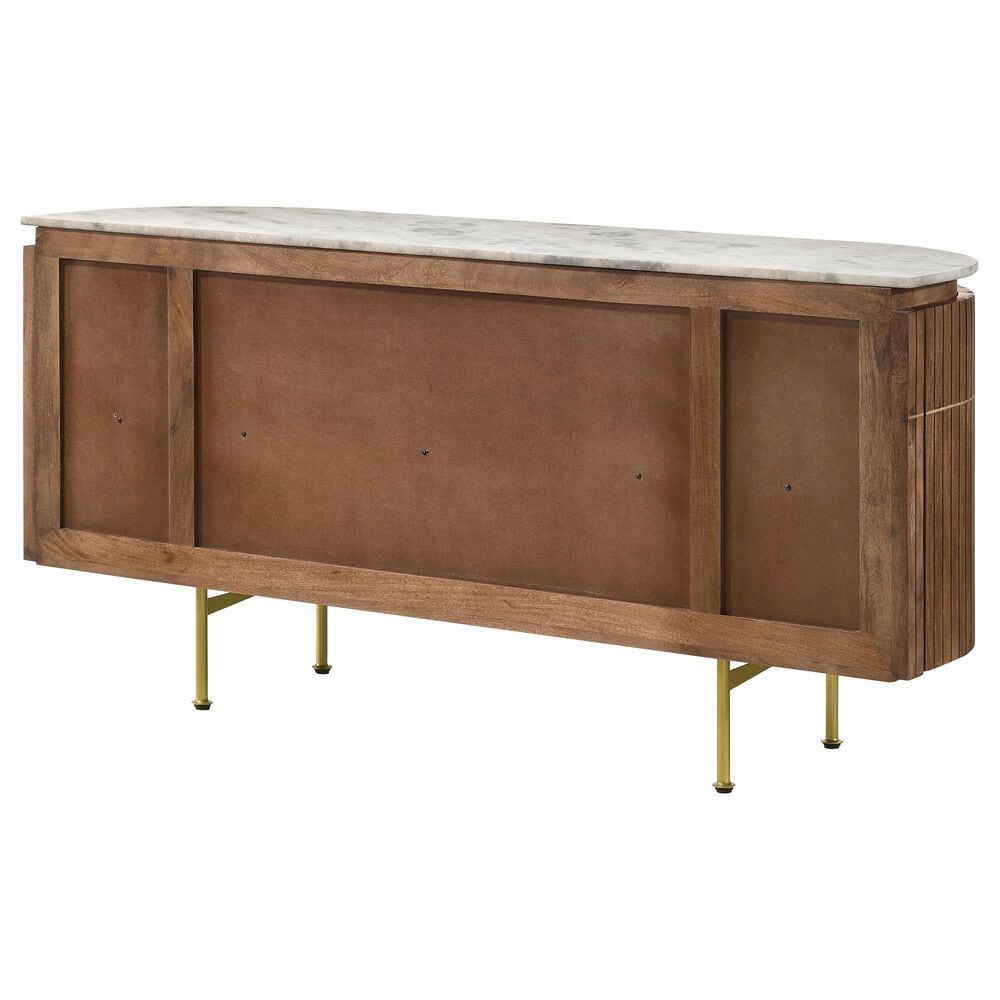 Pacific Landing Ortega 4-Door Sideboard in Natural, White and Brass, , large