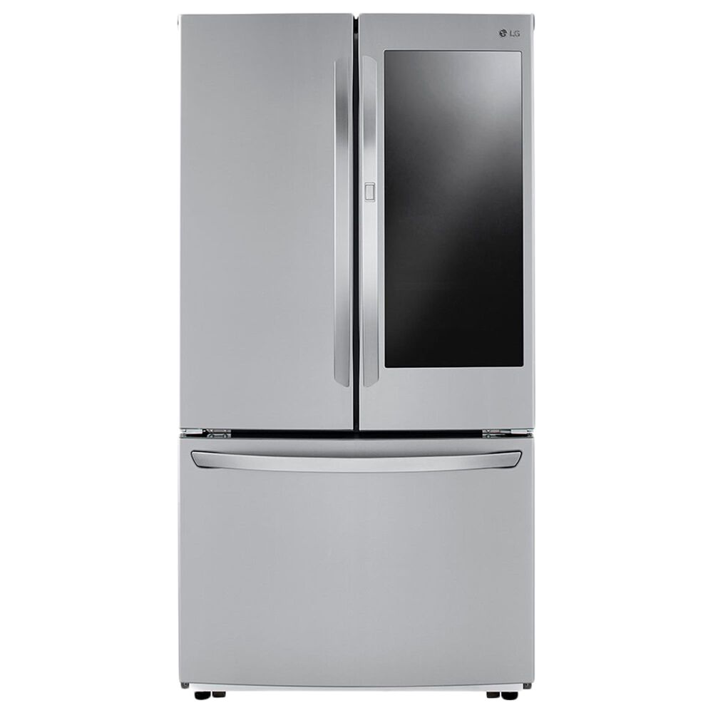 Lg 23 Cu Ft French Door Counter Depth Refrigerator In Stainless Steel Nebraska Furniture Mart