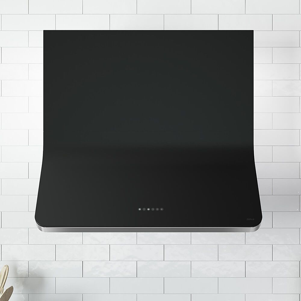 Zephyr Horizon 36&quot; Wall Mount Range Hood in Black, , large