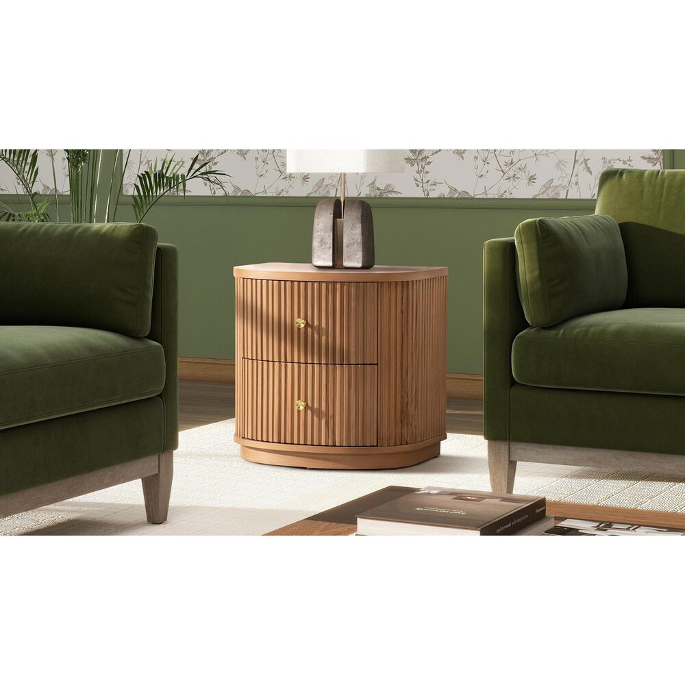 Jennifer Taylor Home Valentine Side Table in Natural Brown, , large