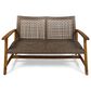 Hearth and Haven Hampton Outdoor Loveseat in Dark Natural, , large