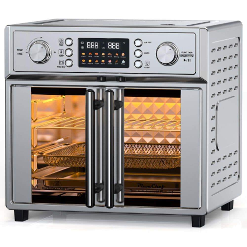 HOMLUX 26 Qt Large Air Fryer Toaster Oven in Silver, , large