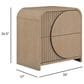 Furniture of America Tangentry 2-Drawer Nightstand in Natural, , large