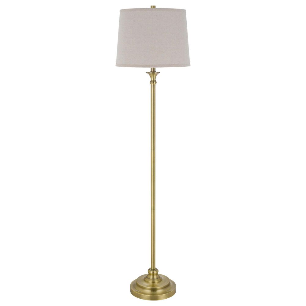 Cal Lighting Hailey Metal Floor Lamp in Antique Brass, , large