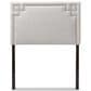 Baxton Studio Geneva Twin Upholstered Panel Headboard in Greyish Beige, , large