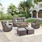 Sunwell Garden 6-Piece Fire Pit Set in Gray, , large