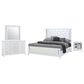 Global Furniture USA Alina 4-Piece King Upholstered Panel Bedroom Set in White, , large