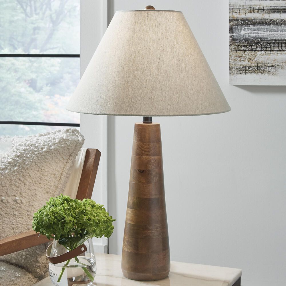 Ashley Danset Table Lamp in Honey Brown, , large