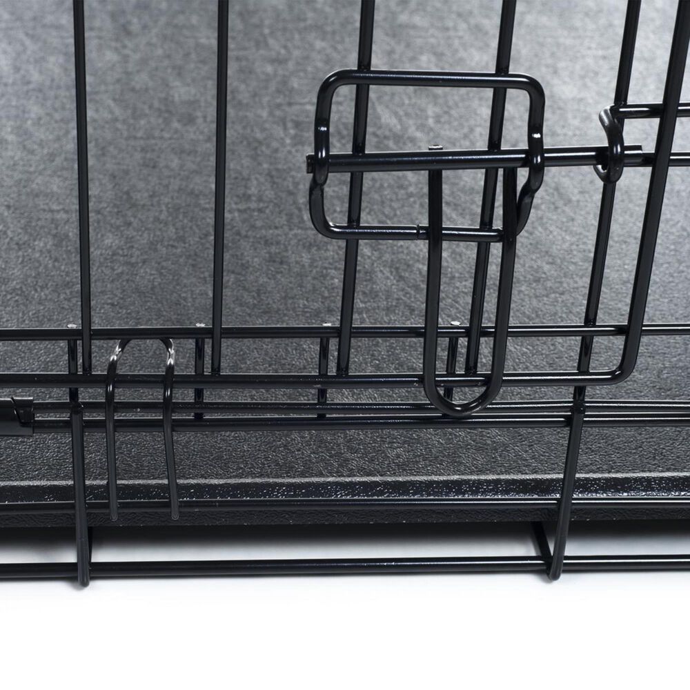 Timberlake Large 2-Door Foldable Dog Crate Cage in Black, , large