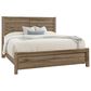 Viceray Collections Cool Rustic Queen Plank Bed with Two Nightstands in Stone Grey, , large