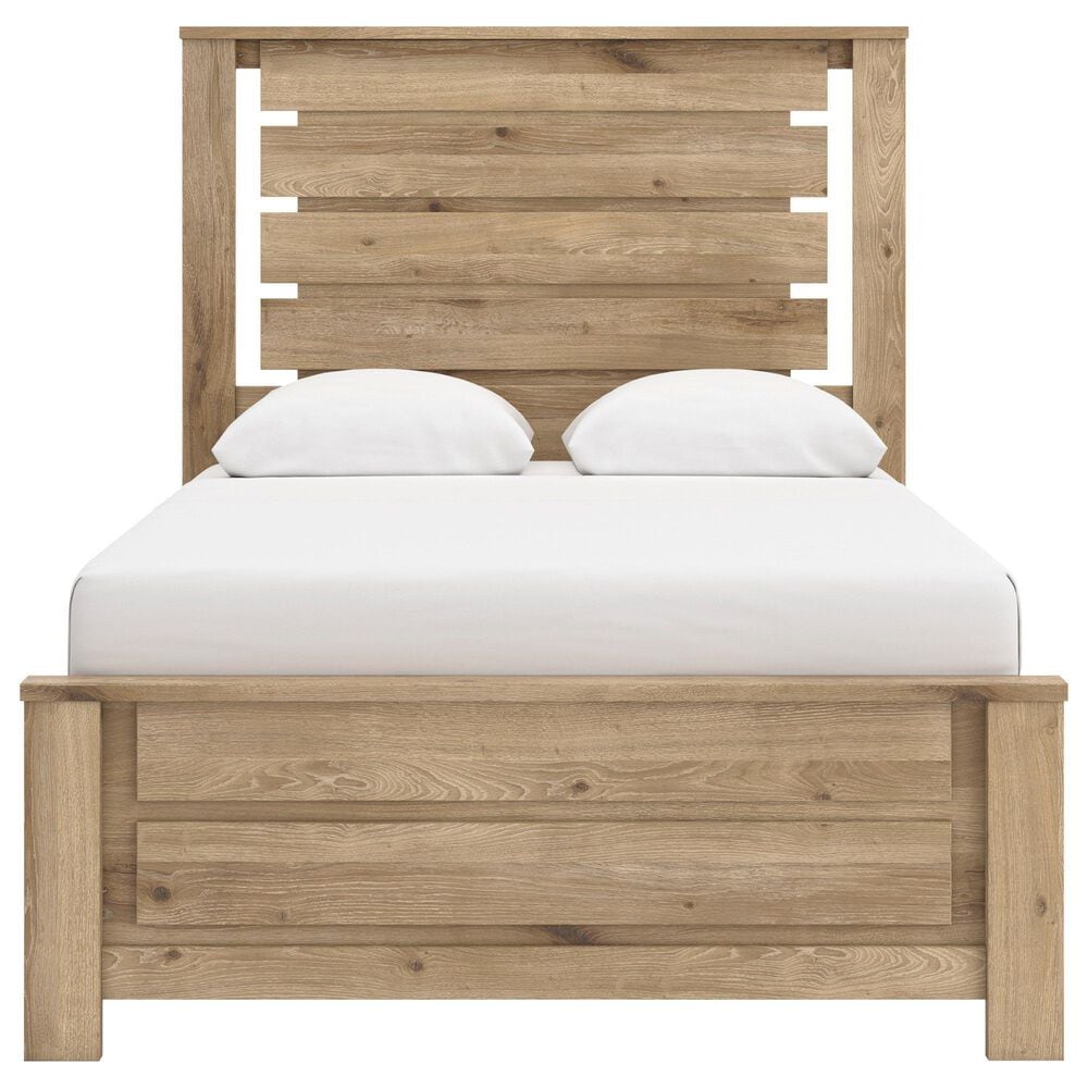 Ashley Brozmont Full Panel Platform Bed in Tan, , large