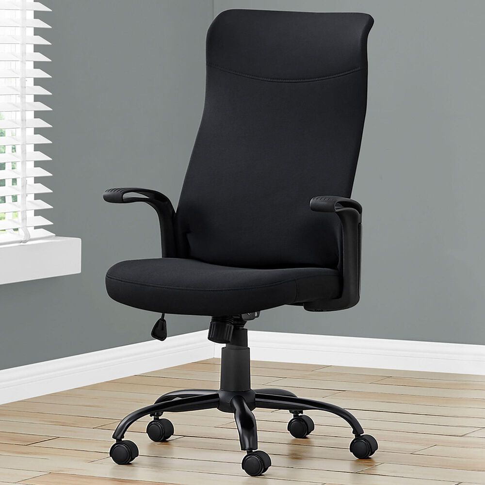 Monarch Specialties Office Armrest Chair in Black, , large