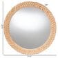 Baxton Studio Nara Round Wall Mirror in Light Honey, , large