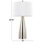 Grandview Gallery Maya 27" Metal Table Lamp in Polished Nickel, , large
