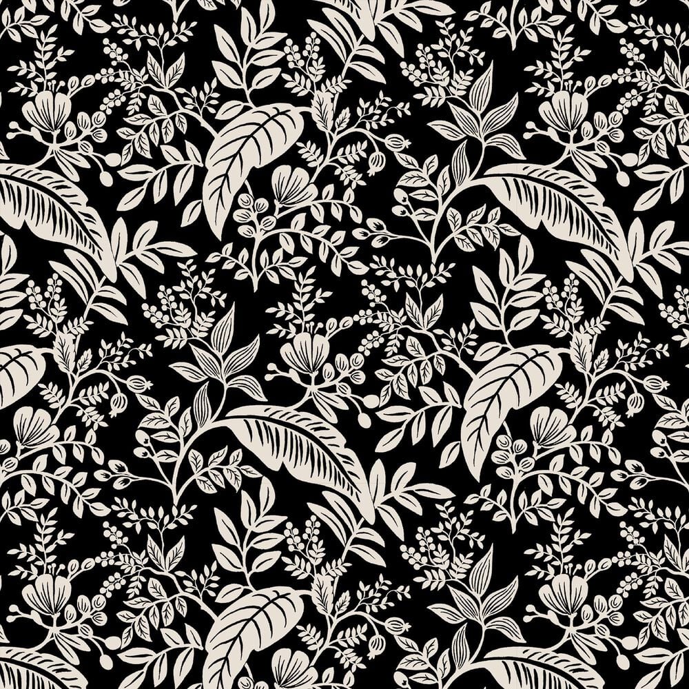 Rifle Paper Co Crafted by Cloth &amp; Company Elly Twin Headboard in Canopy Black/Cream, , large