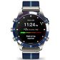 Garmin MARQ 2 Captain AMOLED Smartwatch Silver Grade 5 Titanium Bezel Case with Blue Nylon Band, , large