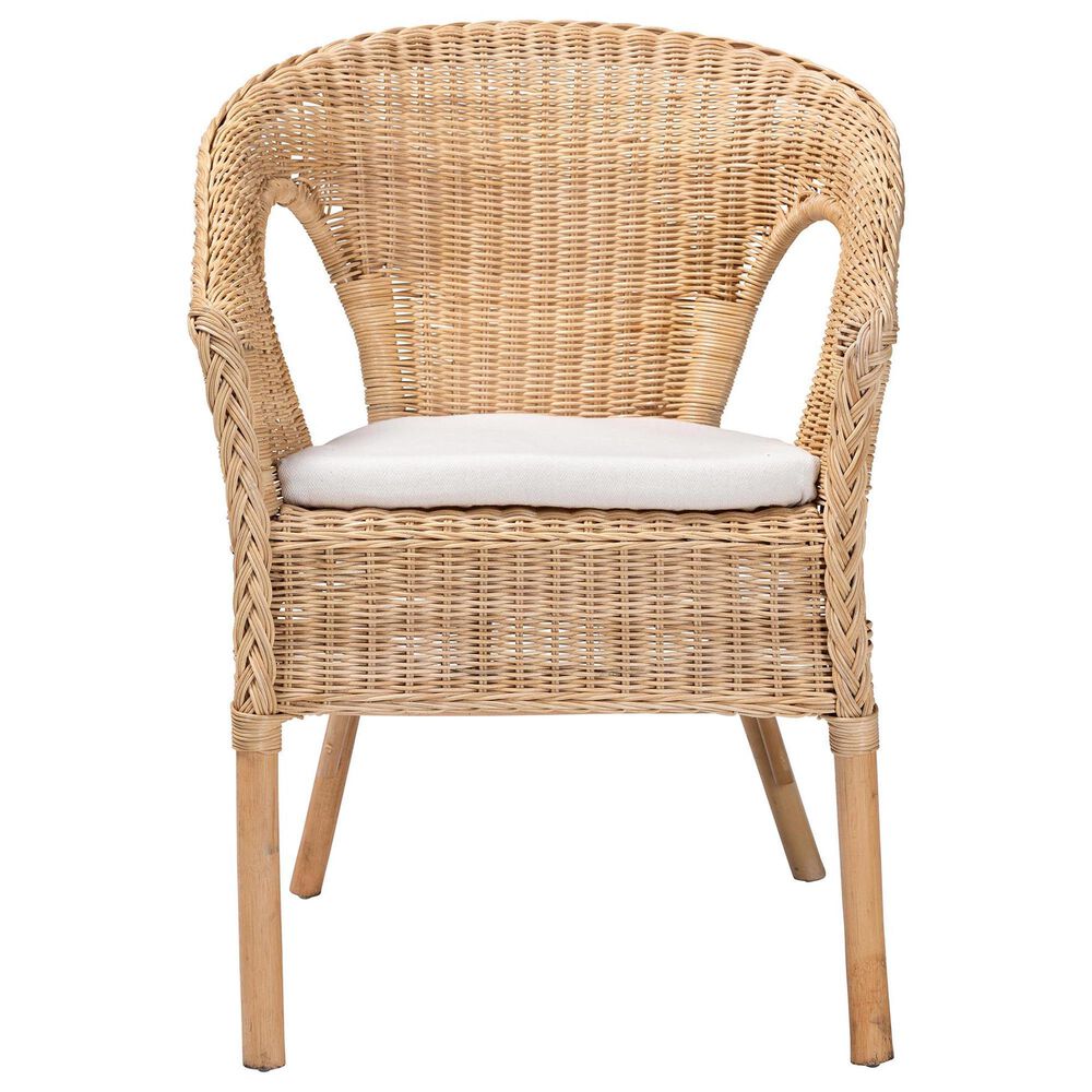 Baxton Studio Abbey Arm Chair in Natural, , large