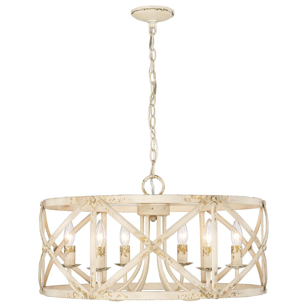 Golden Lighting Alcott 6-Light Chandelier in Antique Ivory, , large
