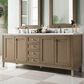 James Martin Vanities Chicago 72" Double Bathroom Vanity in Whitewashed Walnut with 3 cm Ethereal Noctis Quartz Top and Rectangular Sinks, , large