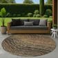 Dalyn Rug Company Lumara Brown 8" Round Area Rug, , large