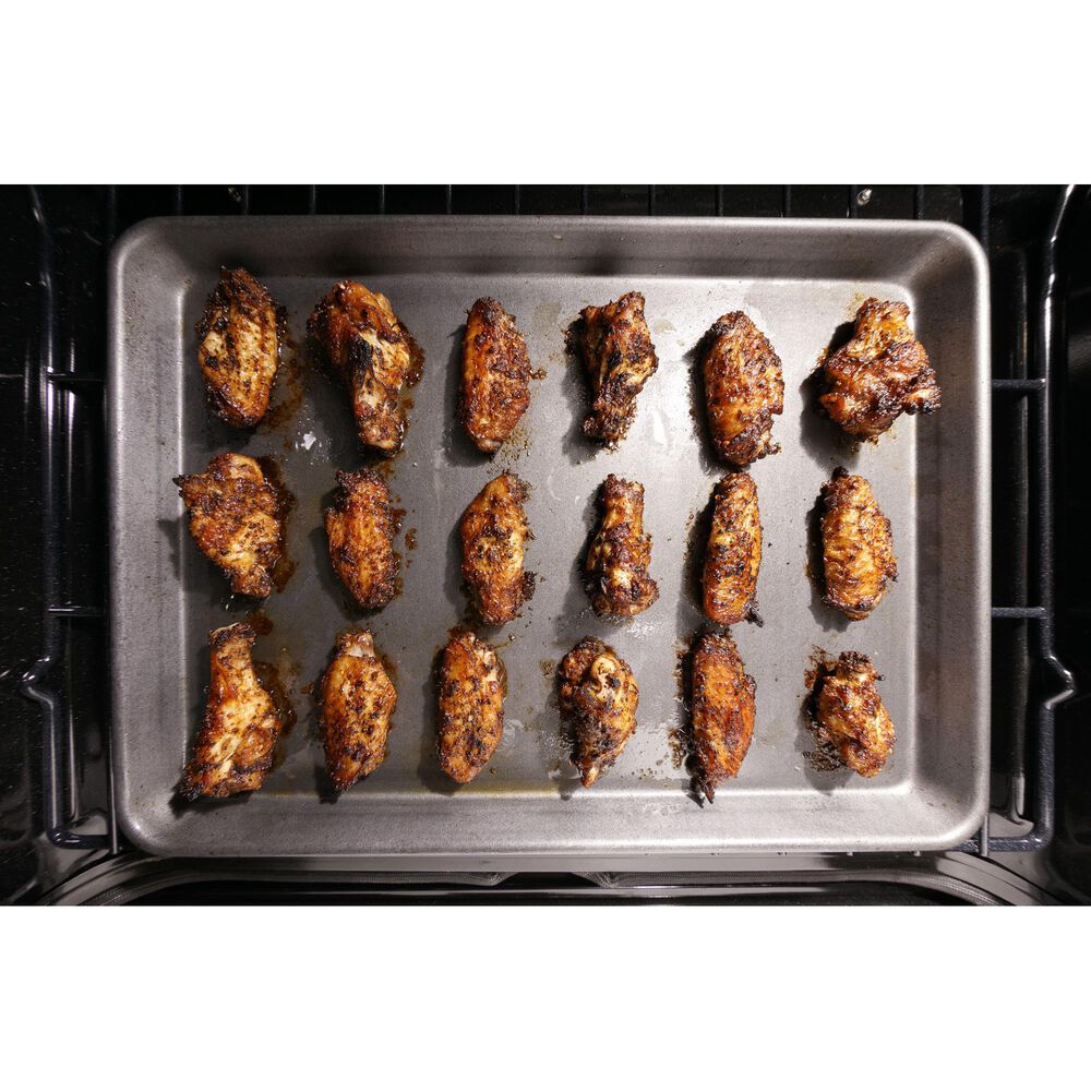 GE Profile 5.6 Cu. Ft. Smart Free-Standing Gas Range and 2.1 Cu. Ft. Over-the-Range Sensor Microwave Oven in Fingerprint Resistant Stainless Steel, , large
