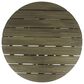 Hearth and Haven Outdoor Round Coffee Table with Slatted Base in Gray, , large