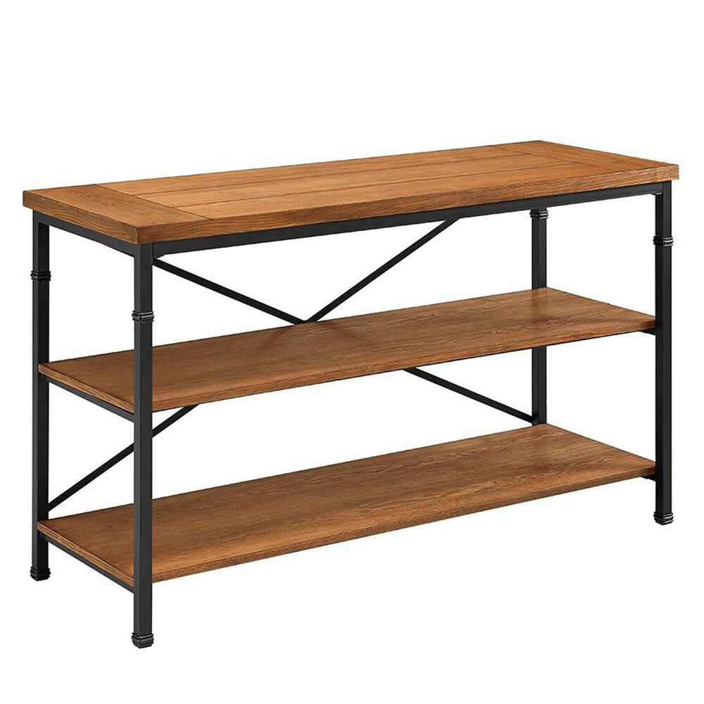 Linden Boulevard Austin TV Stand in Black/Ash Veneer, , large