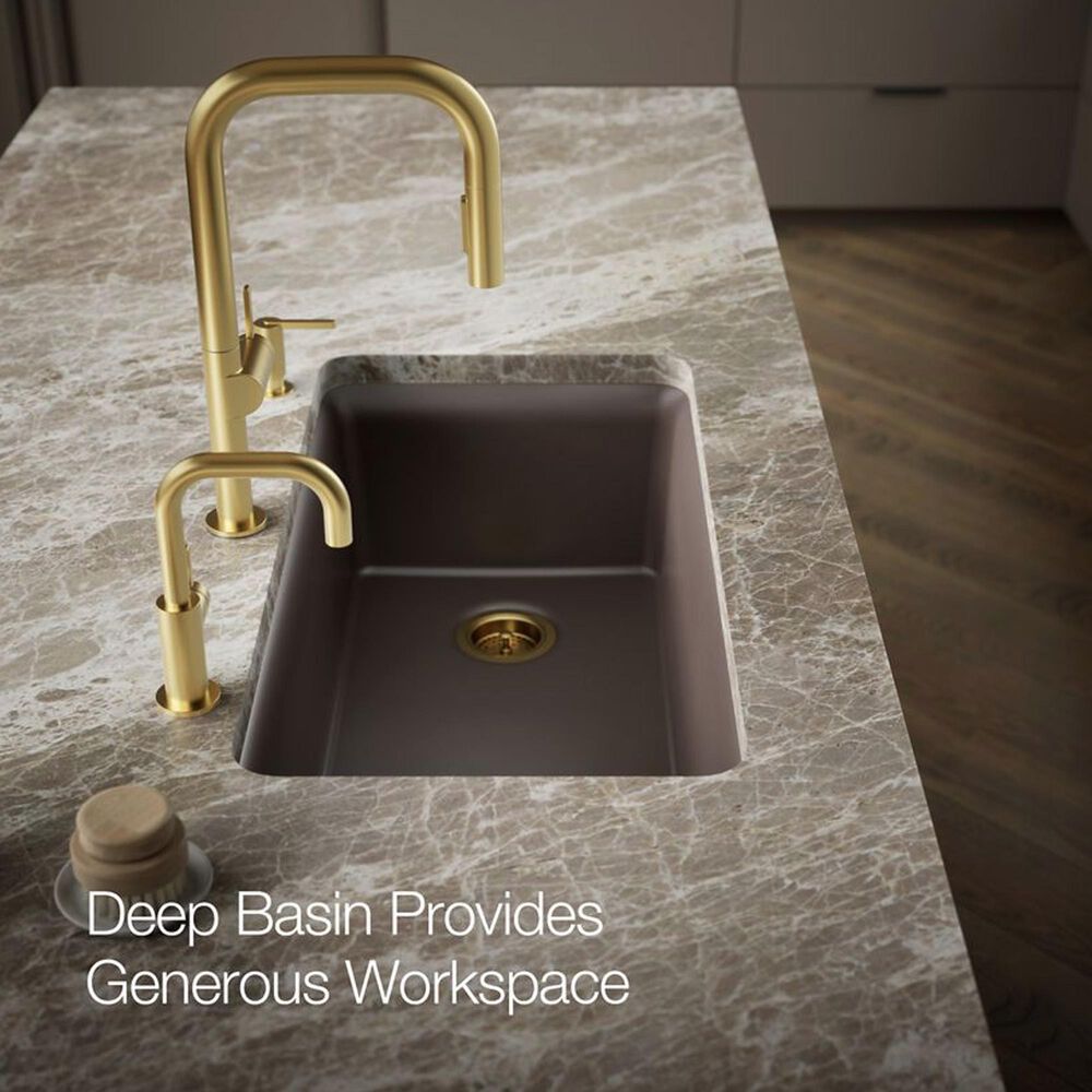 Kohler Cairn 33.5" Undermount Single-Bowl Kitchen Sinks in Matte Brown, , large