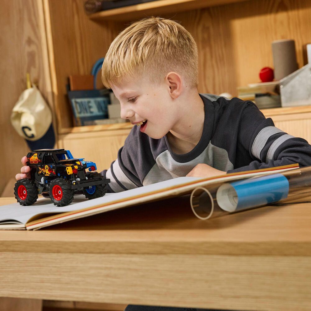 LEGO Technic Monster Jam Grave Digger Fire and Ice Pull-Back Building Set, , large