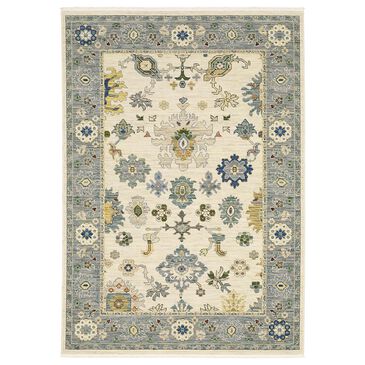 Oriental Weavers Lucca Floral Border 2" x 3" Ivory Area Rug, , large