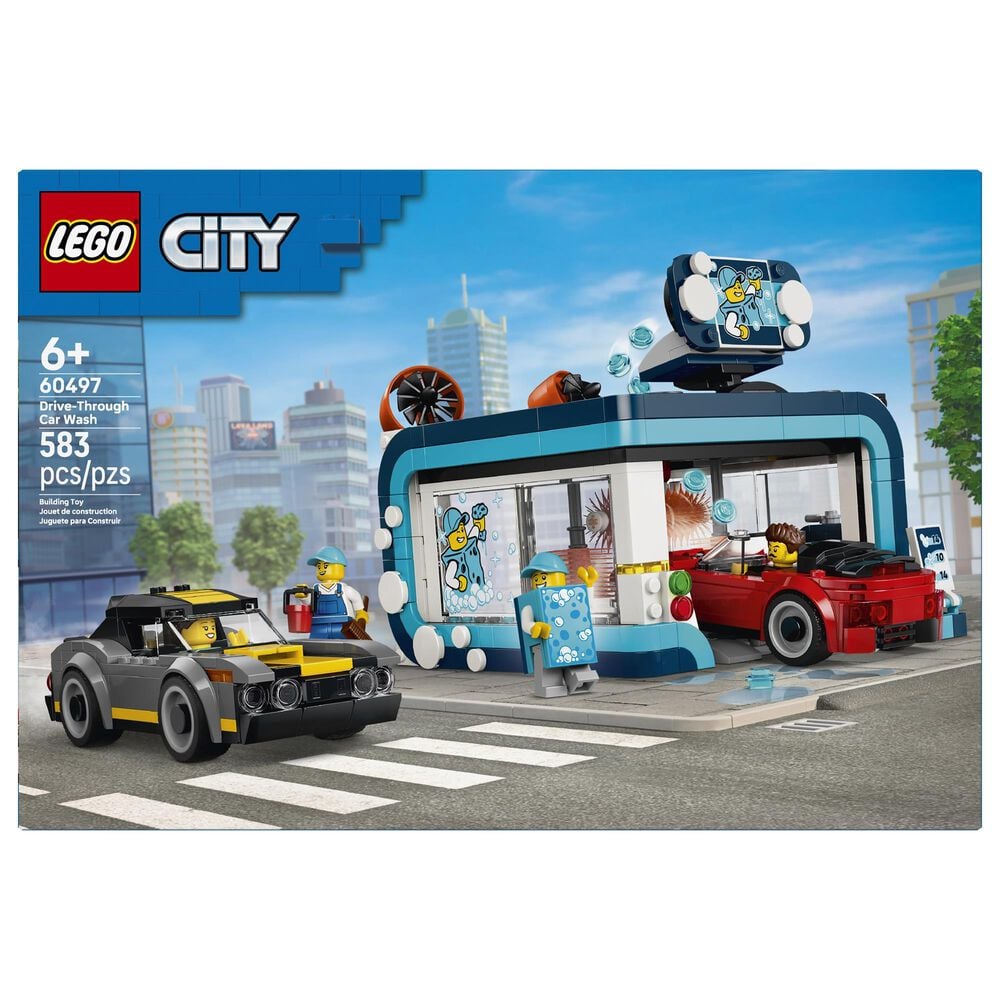 LEGO City Drive-Through Car Wash Building Set, , large
