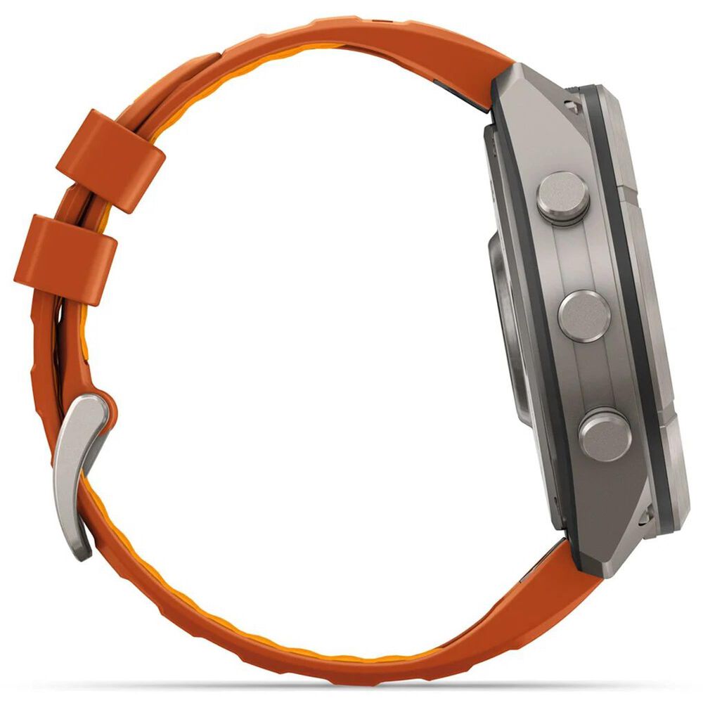 Garmin fenix 9 Pro inReach Smartwatch 51mm Titanium with Autumn Orange and Spark Orange Silicone Band, , large