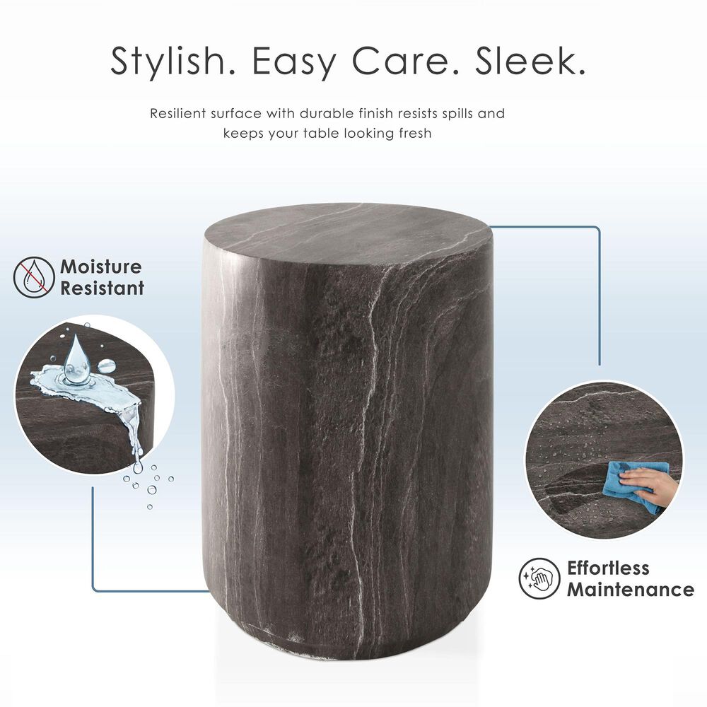 Furniture of America Karvyn 14" Side Table in Warm Gray, , large