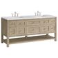James Martin Vanities Breckenridge 72" Double Vanity in Whitewashed Oak with 3 cm Carrara White Marble Top, , large