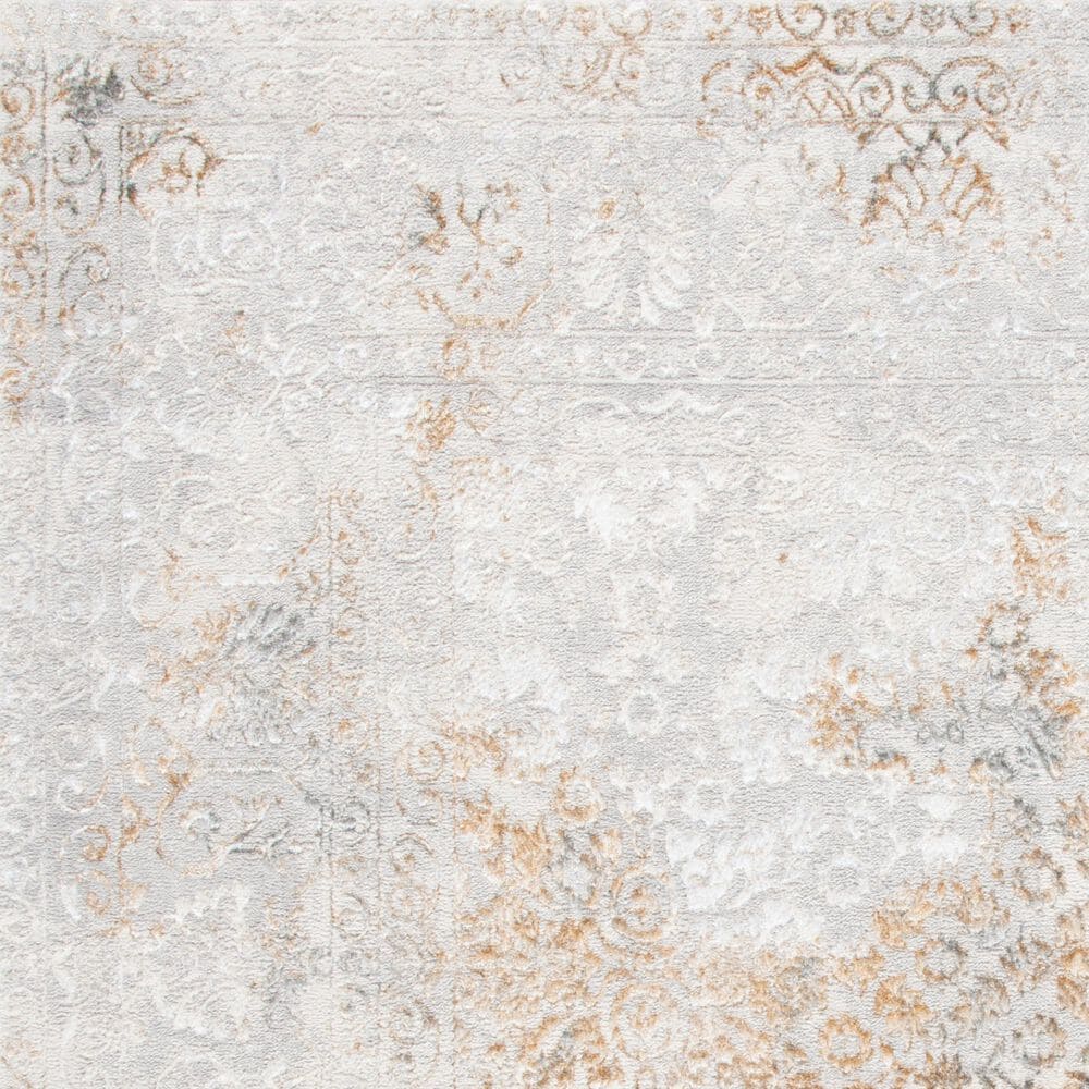 Safavieh Orchard  ORC684 6&#39;7&quot; Square Grey and Gold Area Rug, , large