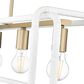 Golden Lighting Camden 5-Light Linear Pendant in Brushed Champagne Bronze and Bleached White, , large