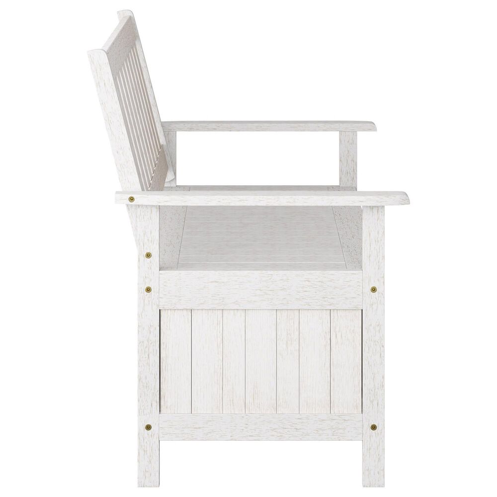 CorLiving Miramar Patio Storage Bench in White, , large
