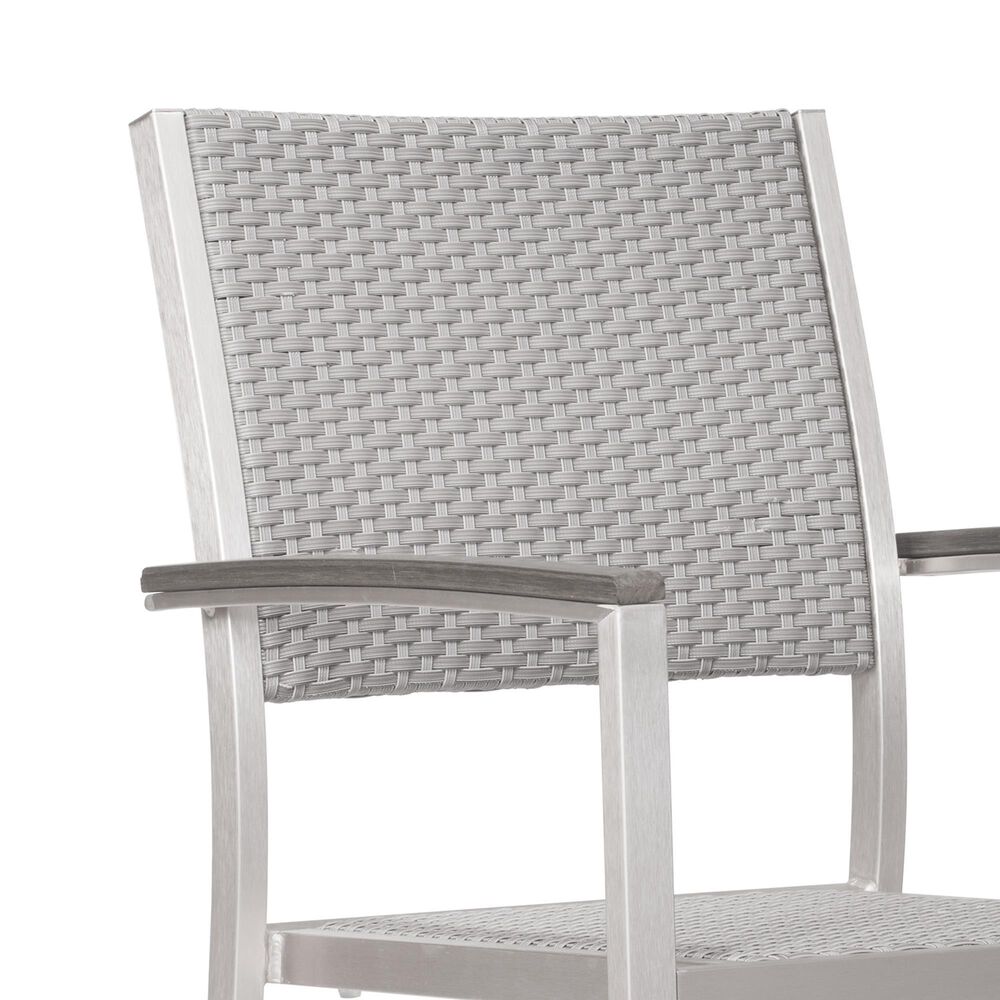 Zuo Modern Metropolitan Arm Chair in Silver &#40;Set of 2&#41;, , large