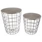 Timberlake Lavish Home 2-Piece Round Nesting Tables in Gray, , large