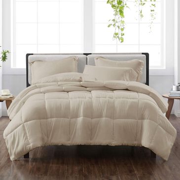 Pem America Cannon Solid 3-Piece Full/Queen Comforter Set in Khaki, , large
