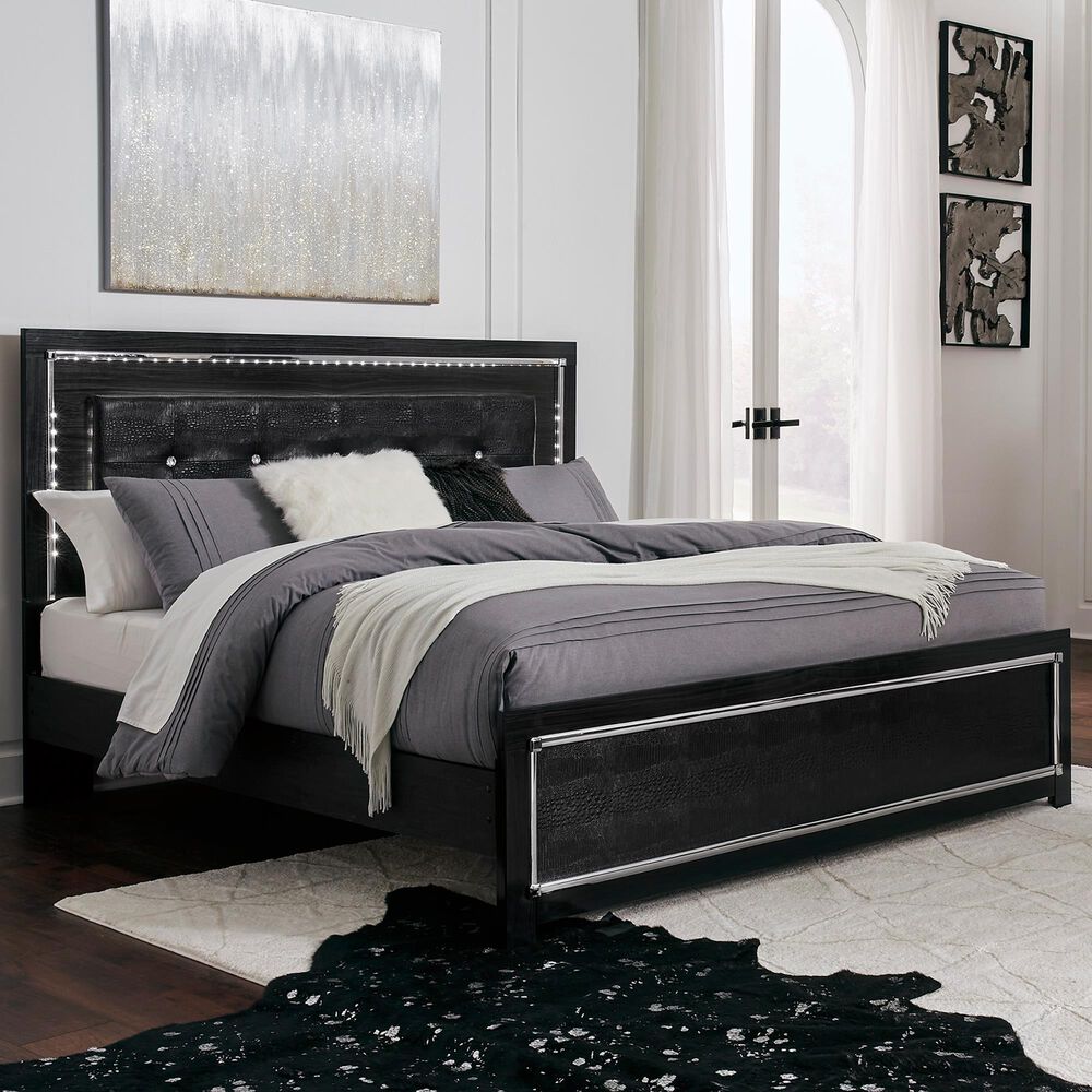 Ashley Kaydell King Panel Bed in Dark Gray, , large