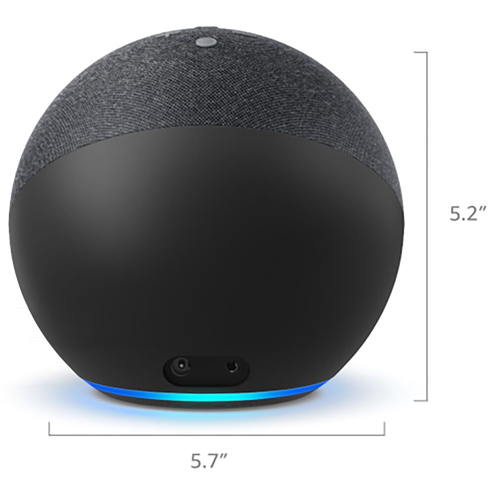 Amazon Echo 4th Gen in Charcoal + Ring A19 Smart Bulb, , large